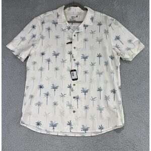 JOHNNIE-O Hangin Out Willie Woven Camp Men's Large Short Sleeve Golf Polo Shirt